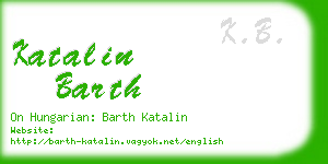 katalin barth business card